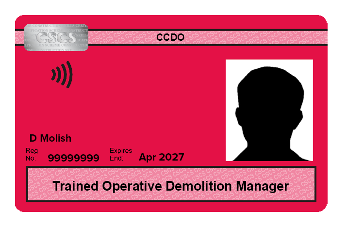 CCDO Demolition Manager (3 Year Card)