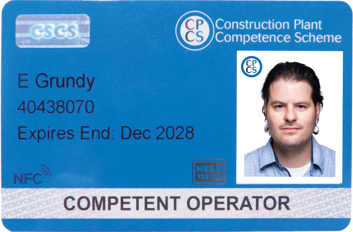 CPCS Blue Competent Operator Card