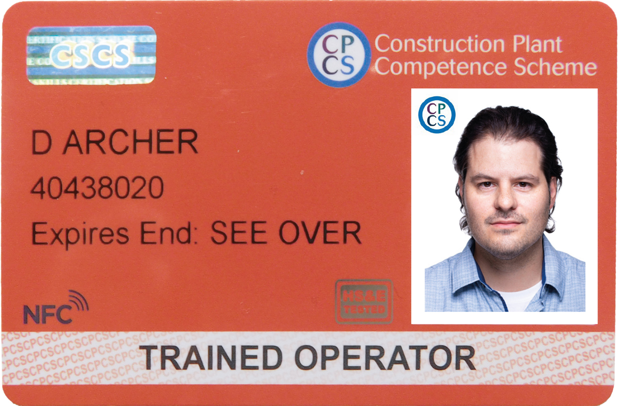 CPCS A59 (360) Excavator Card (Red or Blue)