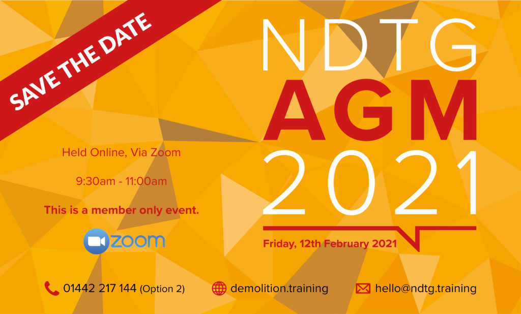 Save the Date: NDTG AGM 2021