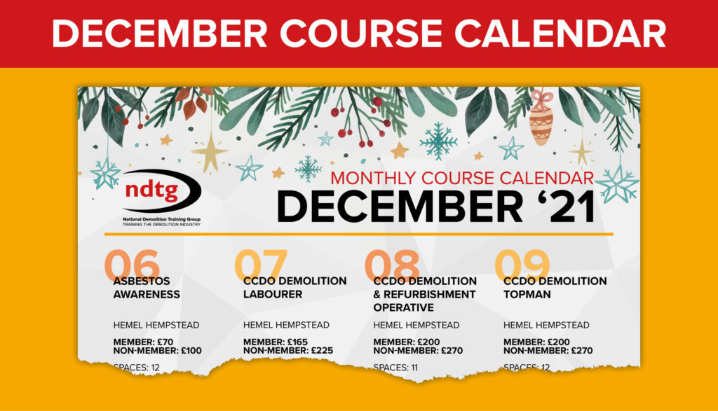 NDTG December Course Calendar Release