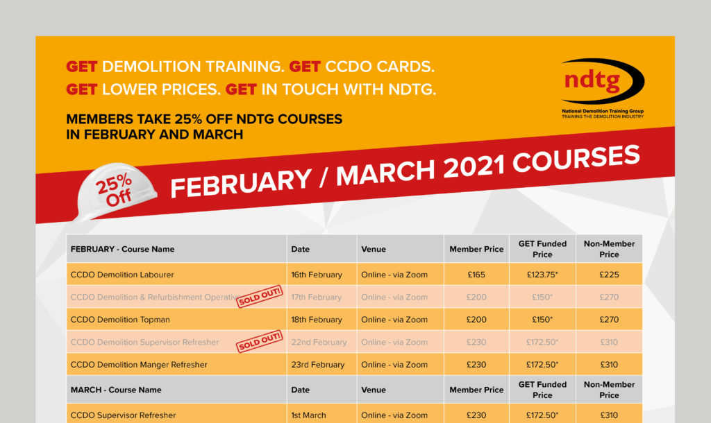 New February/March Course Calendar