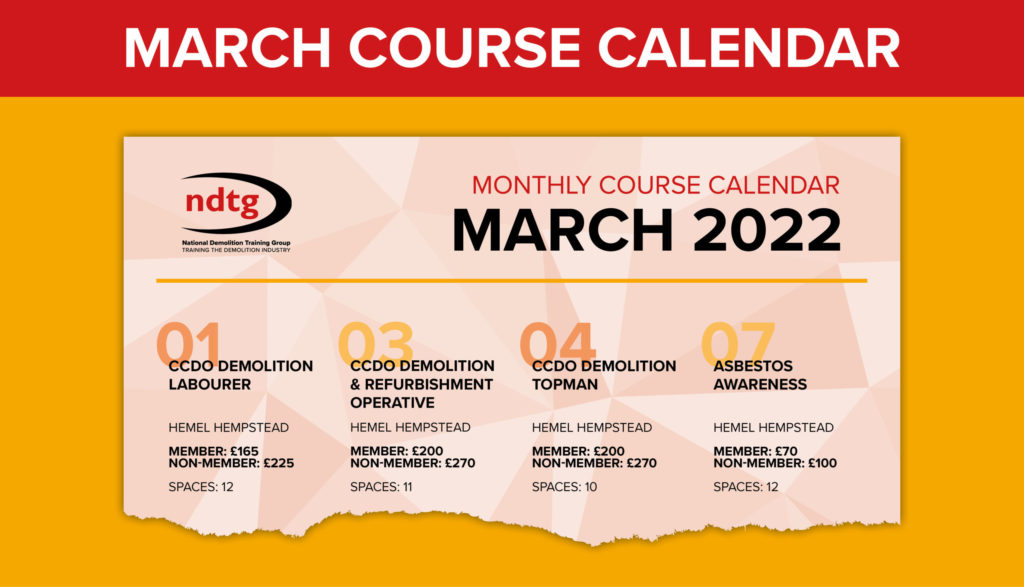 March Course Calendar