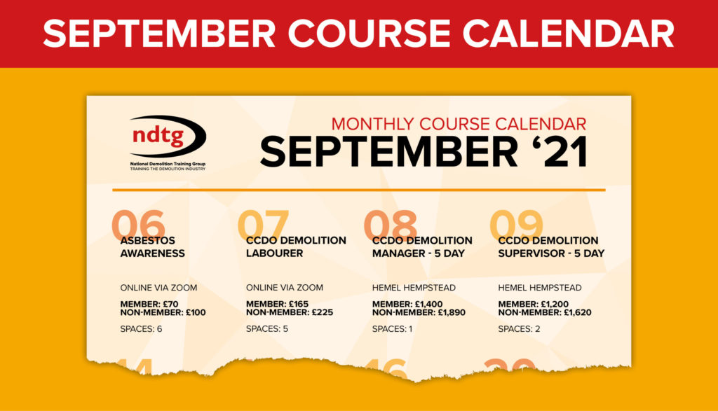 Just Landed: NDTG’s September Course Calendar