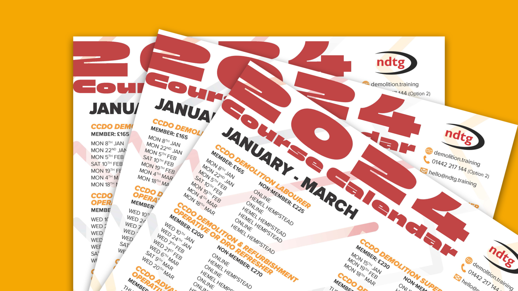 January – March Demolition Training Course Calendar