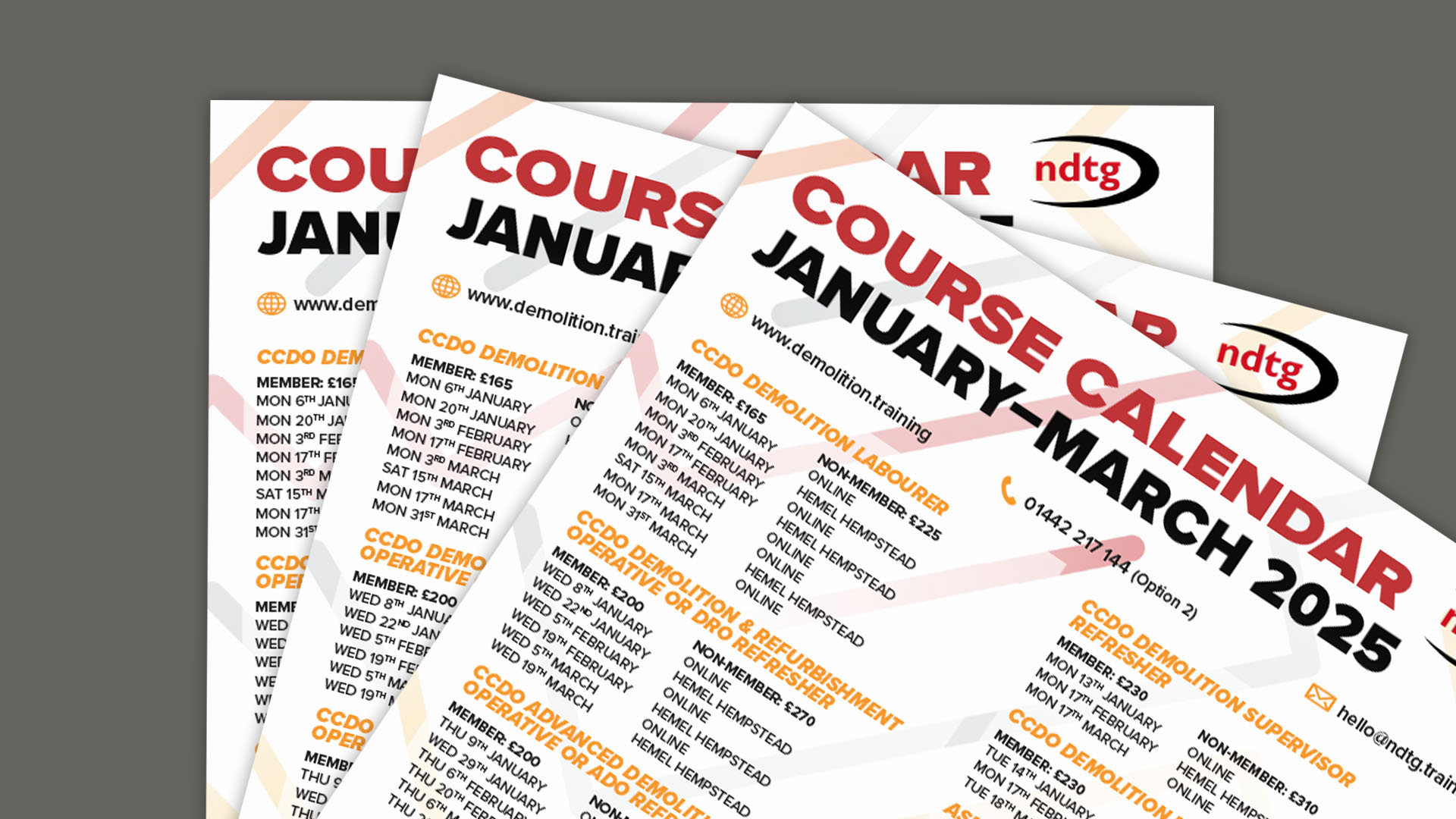 January – March Demolition Training Course Calendar